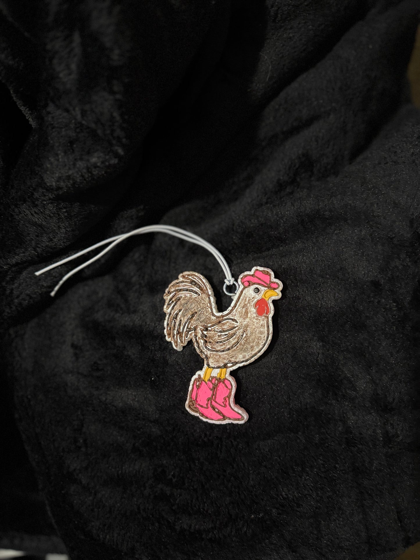 Brown Cowboy Rooster Freshie