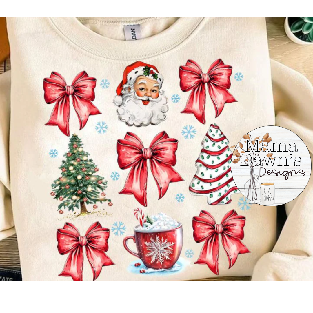 Santa Bows and Trees