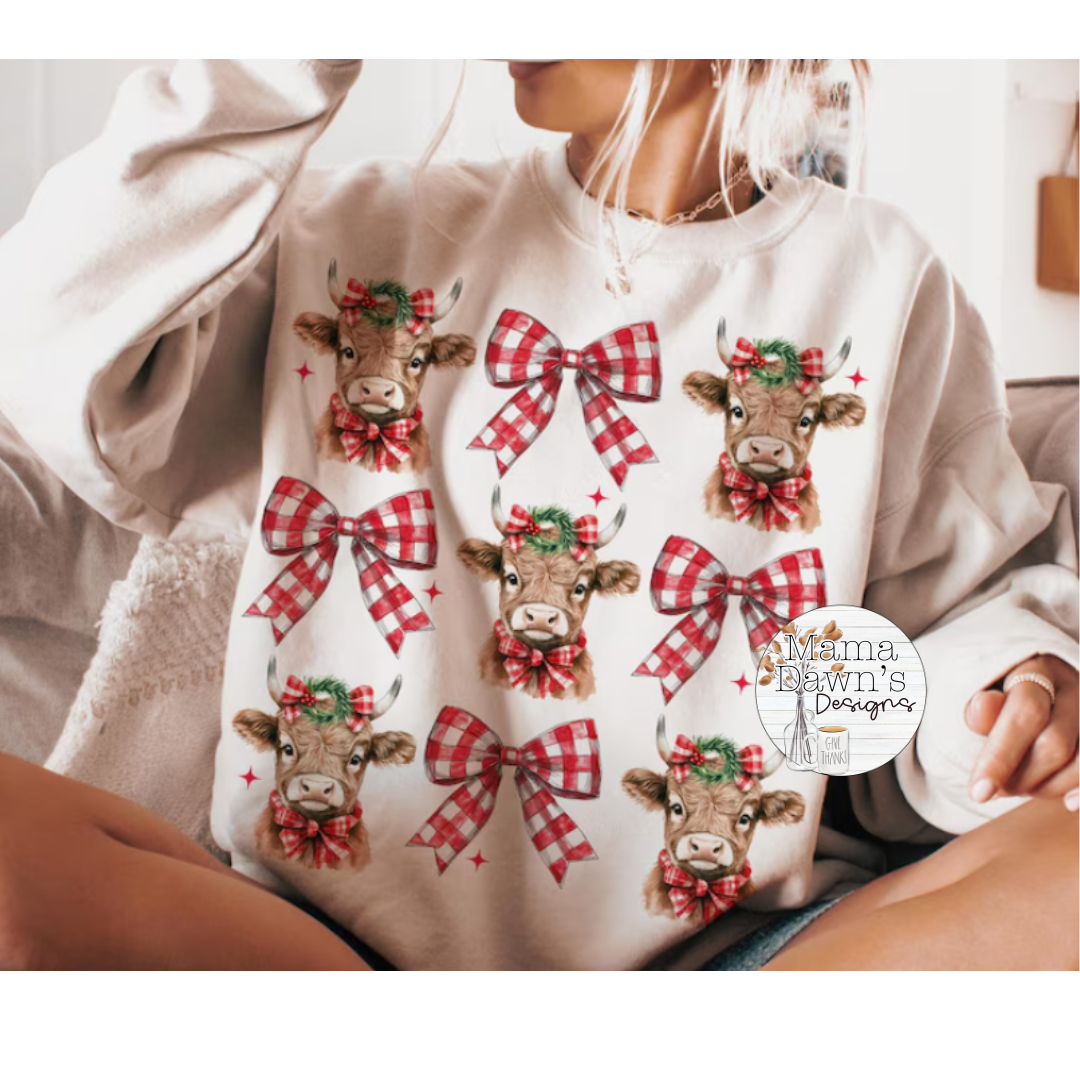 Christmas Cows and Bows