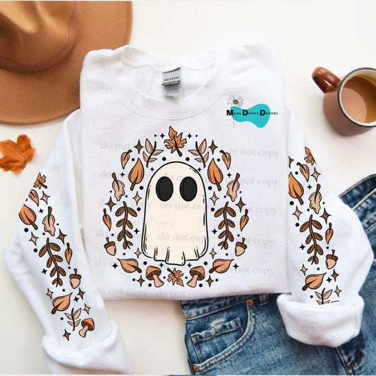 Ghost Floral Double Sleeve Sweatshirt