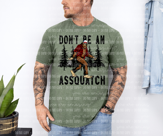 A$$quatch Heather Military Green Tee