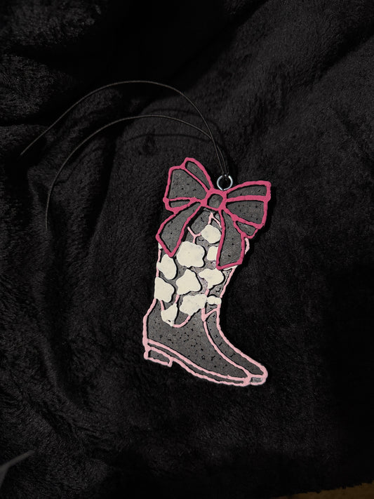 Bow Cowboy Boot Freshie