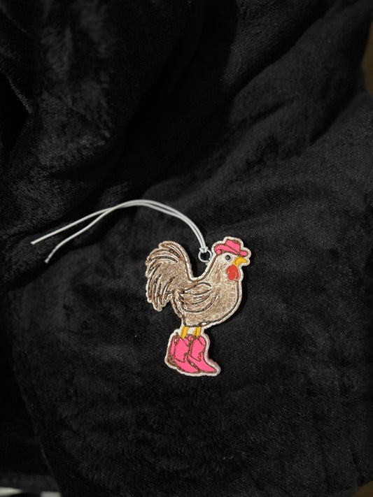 Brown Cowboy Rooster Freshie
