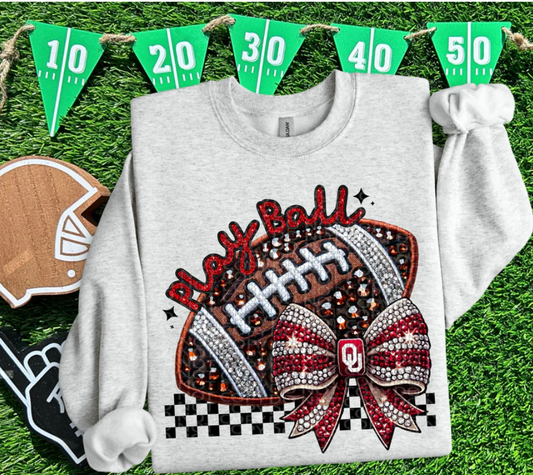 Ok Faux Embroidery Sweatshirt