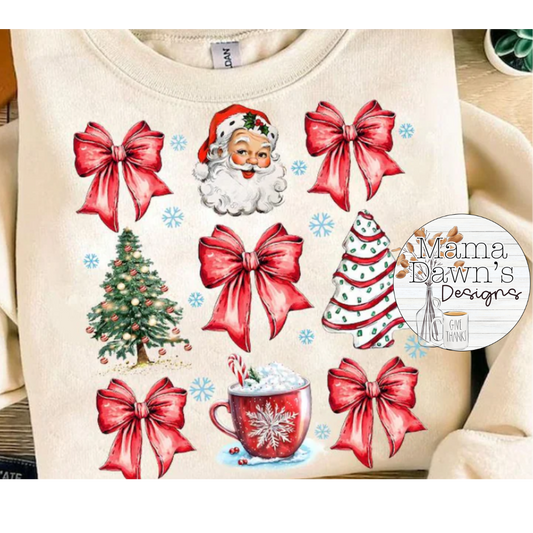 Santa Bows and Trees